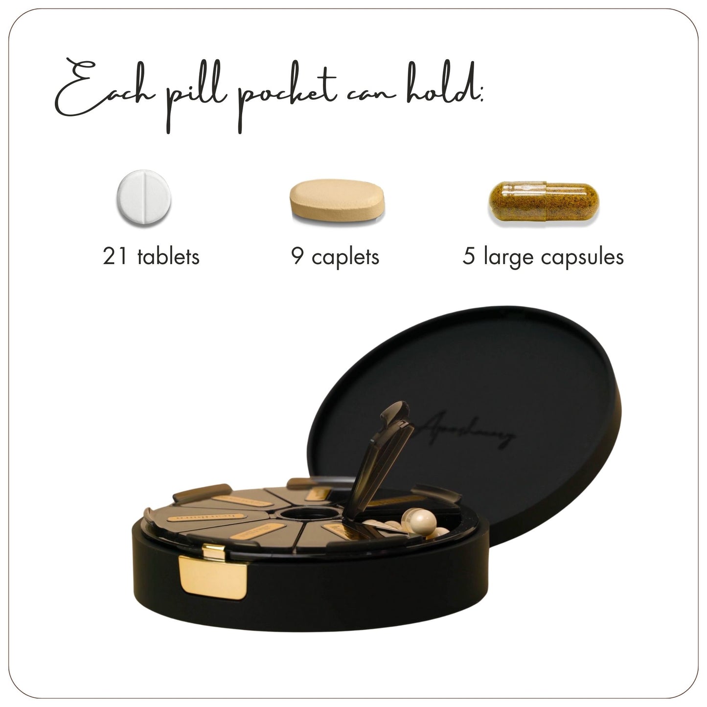 luxury travel pill box